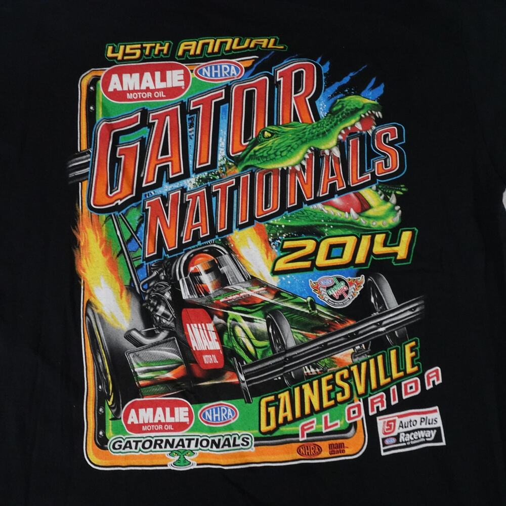 Gator Nationals NHRA Gainesville Florida 2014 Gildan Black T Shirt Men's XL